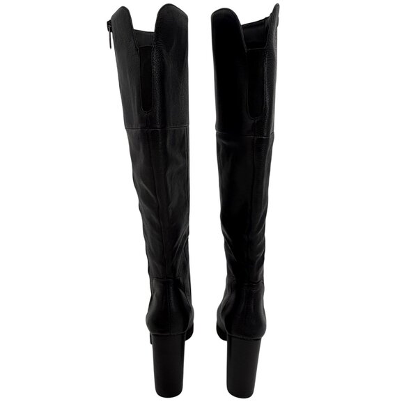 Circus Sam Edelman Black Leather Knee High Platform Boots • Y2K Goth Baddie Edgy - Picture 4 of 16